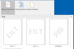 In Word Wasserzeichen einfügen