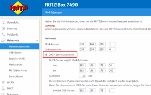 Der DHCP-Dienst auf einer Fritzbox.