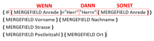 Word Herrn statt Herr einsetzen