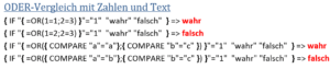 Word - Varianten von ODER-Vergleichen