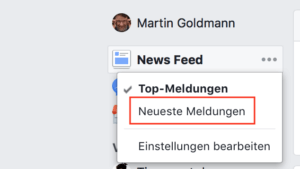 Facebook Neueste Meldungen anzeigen