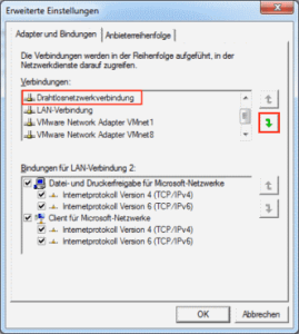 Win7 Netzwerkadapter priorisieren