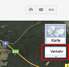 Auswahl fuer Layer in Google Maps