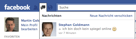 Facebook: Private Nachricht versenden