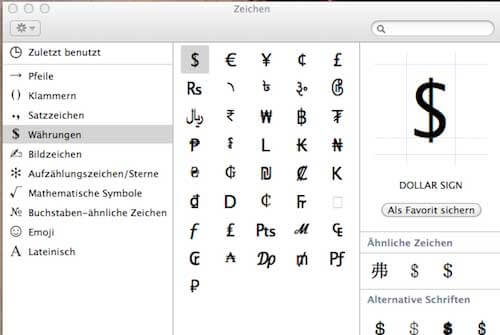 Mac Sonderzeichen In Zeichentabelle Finden Tippscout De