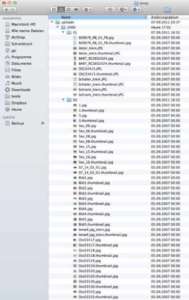 Dateiliste im Finder des Mac Im Finder alle Unterordner aufklappen