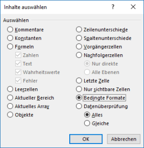 Excel - Bedingte Formatierung markieren