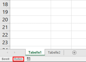 Excel Modus Rollen