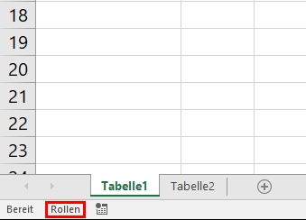 Excel Modus Rollen