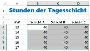 Excel Zellen ausfüllen