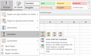 Excel - Farbskala auswählen