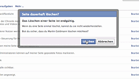 Facebook löschen