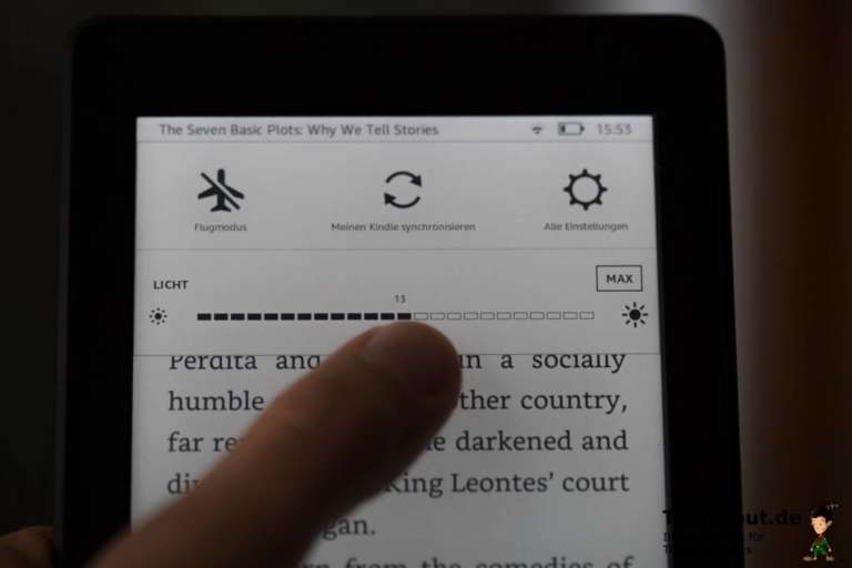 Kindle Helligkeit einstellen Tippscout.de