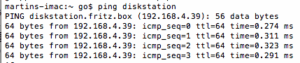 Ping auf Diskstation