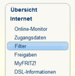 Frtizbox Internet Filter