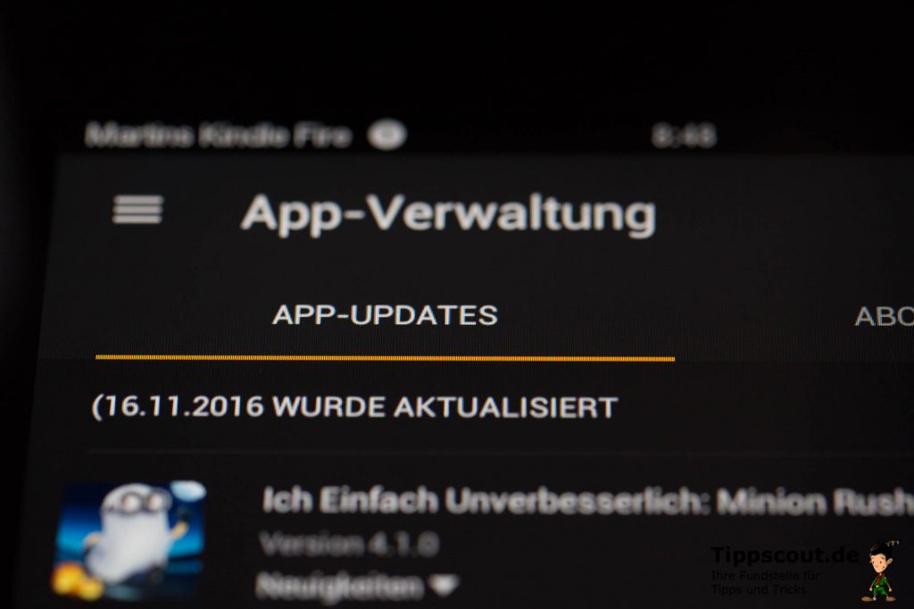 Hier finden Sie die aktualisierten Apps mit zusätzlichen Informationen wie dem Aktualisierungsdatum.