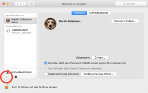 Mac neuen Benutzer anlegen