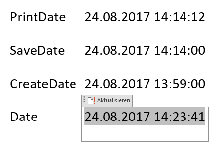 Date-Varianten unter Word