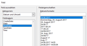 Word Datumsfunktionen