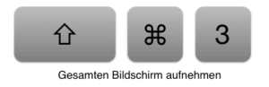 Screenshot Apple: Tastenkombination zum gesamten Bildschirm aufnehmen