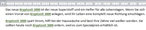 Word: Text umformatiert