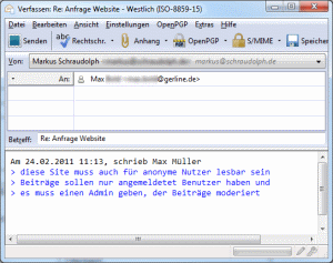 Thunderbird selektiv zitieren Thunderbird selektiv zitieren