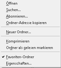 Kontextmenü zum Komprimieren von Ordnern in Thunderbird Kontextmenü zum Komprimieren von Ordnern in Thunderbird