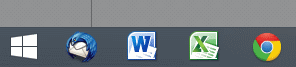 Win8 Taskleiste mit Icons