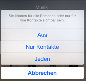 Airdrop nur für Kontakte