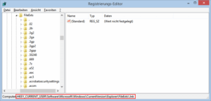 Regedit Zweig FileExts