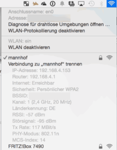 Anzeige der Transferrate in Mac OS X