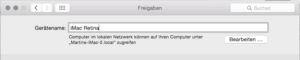 Name ändern auf dem Mac