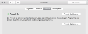 Firewall auf einem Mac