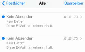 iPhone leere Emails iPhone leere Emails