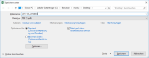 Excel Datei als PDF speichern
