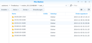 Die Backup-Dateien über die File-Station öffnen