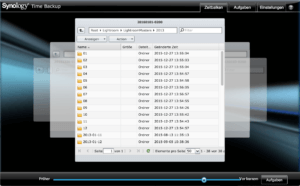 Blättern in Time Backup