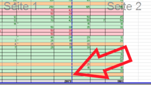 Excel zeigt automatische Seitenumbrüche an