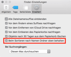 Lange überfällig ist die Option, Ordner oben anzeigen zu lassen. Ordner zuerst anzeigen