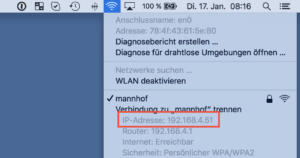 WLAN-Adresse auf dem Mac