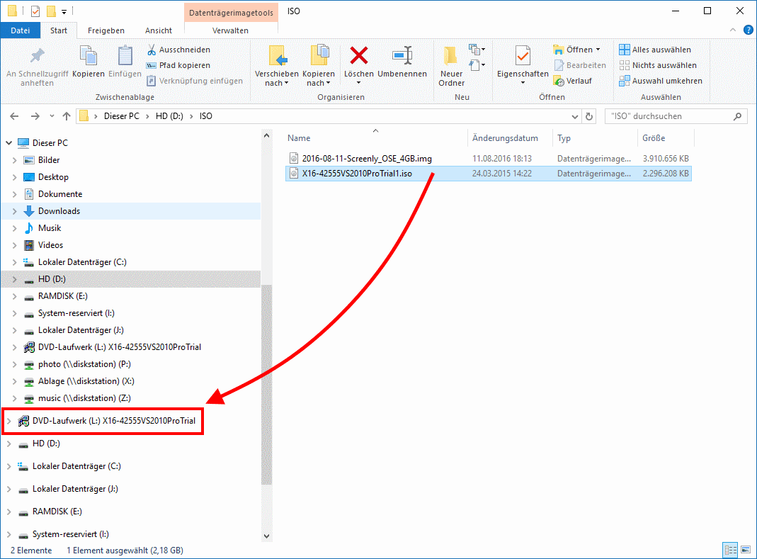 ISO Datei als Laufwerk
