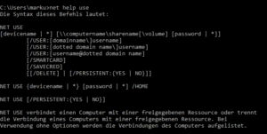 Netzlaufwerk per Kommandozeile