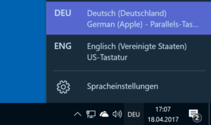 Tastatur schreibt falsche Zeichen