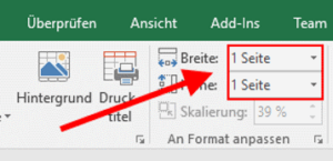 Excel - auf eine Seite drucken