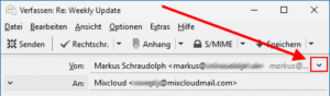 Thunderbird Absender wählen