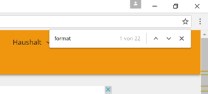 Webseite durchsuchen mit Strg - F