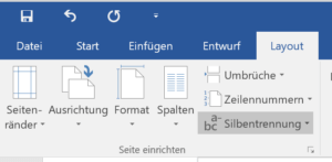 Word-Silbentrennung aktivieren