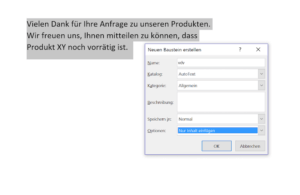 In Word Textbausteine erzeugen