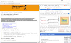 HTML-Quellcode in Chrome