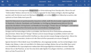 Text markieren in Word